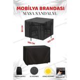 Dock BAHÇE-MOBİLYA BRANDASI MASA VE SANDALYE TAM KAPAMA-KORUMA 160X160X80 CM (SİYAH)