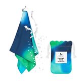 Dock & Bay QuickCool soğutma havlusu, antrenmanlar ve sporlar için, 15°C'ye kadar soğutur, çanta dahil, 80 x 35 cm, Midnight Moves