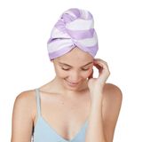 Dock & Bay Turban Saç Havlusu - Ev ve Plaj İçin - Süper Emici, Hızlı Kuruma - Cabana Light - Lombok Lila, Tek Beden