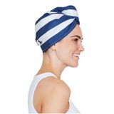 Dock & Bay Turban Saç Havlusu - Ev ve Plaj için - Süper Emici, Hızlı Kuruma - Cabana - Whitsunday Mavisi, Tek Beden