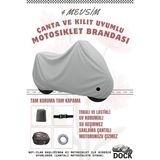 Dock Gri Yamaha X-Max 125 Abs Kilit ve Çanta Uyumlu Motosiklet Brandası(4 Mevsim)