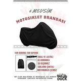 Dock Siyah Jawa Perak Motosiklet Brandası(4 Mevsim)