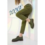 Doçka Kadın Hakiki Deri Ortopedik Klasik Tarz Makosen Günlük Ayakkabı M27YA/2611 - Haki Nubuk