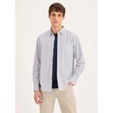 Dockers Beyaz Erkek Regular Fit Çizgili Gömlek Ultimate - 2XL