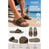 Dockers By Gerli Erkek Siyah-Kahverengi Günlük Terlik | Hafif, Yumuşak Tabanlı, Plaj Havuz Deniz Yazlık Konfor Terliği
