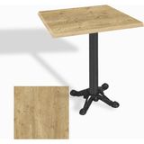 Dockers Çipa Döküm Ayak Kare Masa 60X60 cm - (Werzalit, Wermodin ve Allzalit Tabla) - Avalon Pine