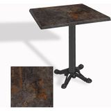Dockers Çipa Döküm Ayak Kare Masa 60X60 cm - (Werzalit, Wermodin ve Allzalit Tabla) - Metal Oxid 3