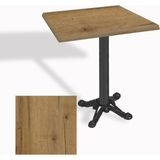 Dockers Çipa Döküm Ayak Kare Masa 70X70 cm - (Werzalit, Wermodin ve Allzalit Tabla) - Canyon Palace Oak