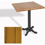 Dockers Çipa Döküm Ayak Kare Masa 70X70 cm - (Werzalit, Wermodin ve Allzalit Tabla) - Real Teak