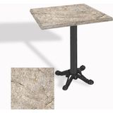Dockers Çipa Döküm Ayak Kare Masa 70X70 cm - (Werzalit, Wermodin ve Allzalit Tabla) - Scala Marble