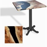 Dockers Çipa Döküm Ayak Kare Masa 80X80 cm - (Werzalit, Wermodin ve Allzalit Tabla) - Epoxy