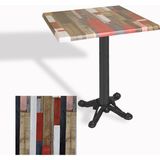 Dockers Çipa Döküm Ayak Kare Masa 80X80 cm - (Werzalit, Wermodin ve Allzalit Tabla) - Redwood