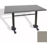 Dockers Çipa Döküm Ayak Masa 70X120 cm - (Werzalit, Wermodin ve Allzalit Tabla) - Koyu Gri