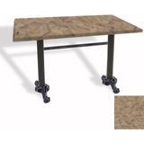 Dockers Çipa Döküm Ayak Masa 80X120 cm - (Werzalit, Wermodin ve Allzalit Tabla) - Edgy Wood