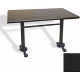 Dockers Çipa Döküm Ayak Masa 80X120 cm - (Werzalit, Wermodin ve Allzalit Tabla) - Siyah