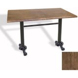 Dockers Çipa Döküm Ayak Masa 80X140 cm - (Werzalit, Wermodin ve Allzalit Tabla) - Rustic Dark