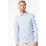 Dockers Erkek Slim Fit Gömlek Yaka Uzun Kollu Düz Poplin Dokuma Gömlek 25Y28836-0001 - XL - Mavi