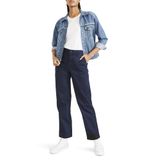 Dockers High Waisted Chino Straight Fit Pantolon Pantolon Kadın Lacivert 28