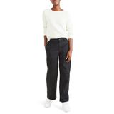 Dockers High Waisted Chino Straight Fit Pantolon Pantolon Kadın Siyah 27