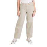 Dockers Kadın High Waist Jean Cut Straight Fit Pantolon, Bej, 28W