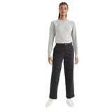 Dockers Kadın High Waist Weekend Chino Straight Fit Pantolon, Siyah, 27W