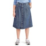 Dockers Kadın Midi Etek, Indigo, 27W