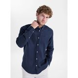Dockers Lacivert Erkek Gömlek Yaka Regular Fit Logo Baskılı Gömlek D261001 - 3XL