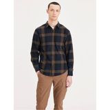 Dockers Minimalist Kareli Uzun Kol Erkek Gömlek - Günlük Şıklık - Mavi
