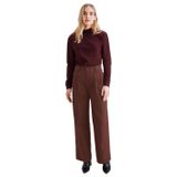 Dockers Original Pleated High Wide Shaved Chocolate Kadın Pantolon