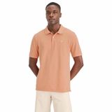 DOCKERS Rib Collar Polo Tişört Erkek Polo Yaka Tişört, Turuncu (0118), M