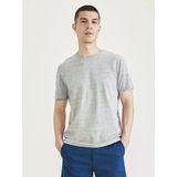 Dockers T3 Crewneck Tee Smokestack Heather Erkek Gri T-Shirt - A3143