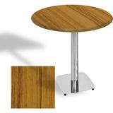 Dockers Tokyo Yuvarlak Masa (Kromnikel) Çap 70CM - (Werzalit, Wermodin ve Allzalit Tabla) - Real Teak