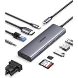 Docking Station Triple Display 12-In-1 USB C MacBook Docking Station With 2 HDMI Dp 8k 10 Gbps USB C