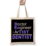 Doctor Engineer Artist Dentist 027 Bez Çanta Uzun Saplı - Açık Bej - 40 X 40