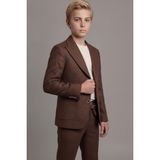 Doctor Junior 2'li Erkek Çocuk Keten Spor Takım ELBISE/TIŞÖRTSÜZ_MNVS2308 - Kahverengi - 6 Yaş