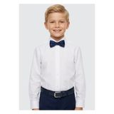 Doctor junior Erkek Çocuk Beyaz Gömlek ve Lacivert Papyon Seti - 23 Nisan Bayram Özel - Pamuklu Regular Fit