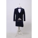 Doctor Junior Erkek Çocuk Takım Elbise Lacivert Renk Slim Fit Poliviskon Kumaş 7 Yaş
