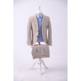 Doctor Junior Gofre Kumaş Erkek Çocuk Slim Fit Takım Elbise Klasik Şıklık 6 Yaş İçin - Bej - 5 Yaş