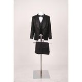 Doctor Junior İşlemeli Erkek Çocuk Smokin Takım Elbise / Gömleksiz_mnvs2290 - Siyah - 7 Yaş
