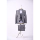 Doctor Junior Slim Fit Erkek Çocuk Üç Parça Takım Elbise - Siyah - 9 Yaş