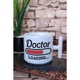 Doctor Loading Tıp Bayramı Doktora Baskılı Hediye Tıp Öğrencisi T Kulplu Latte Fincanı Kupa Bardak - Beyaz