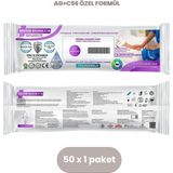 Doctor Silver Ion Gümüş İyonlu Özel Formül, Kızarık Önleyici Genital ve Perinel Bölge Büyük Bakım Mendili 50 Adet (1 Paket)