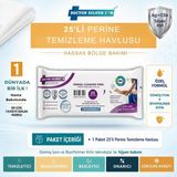 Doctor Silver Ion Perine Bölgesi Temizleme Havlusu – Hasta Alt ve Dış Genital Bölge Temizleme Mendili (1 Paket 25 Adet)