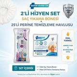 Doctor Silver Ion Saç Yıkama Bonesi ve 25’li Perine Bölgesi Temizleme Havlusu – 2’li Hasta Hijyen Seti
