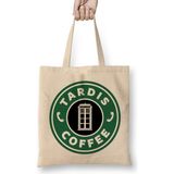 Doctor Who Dr Who Tardis Coffee Bez Çanta Uzun Saplı - Açık Bej - 40 X 40