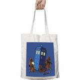 Doctor Who Hırsız Iki Tarafı Kalıcı Baskılı Yıkanabilir Okul Plaj Omuz Bez Çantası