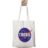 Doctor Who - Tardis & Nasa Iki Taraf Kalıcı Yıkanabilir Okul Plaj Omuz Bez Çanta