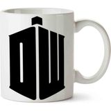 Doctor Who Tardis Porselen Kupa Bardak - Beyaz - 300 cc