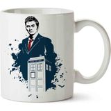 Doctor Who Tenth Porselen Kupa Bardak - Beyaz - 300 cc