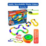 DODBY Magic Trucks 384 Parça Raylı Pist - Raylı Araç Oyuncak - Tren Oyuncak - Renkli Araç Yolu - Pist Set